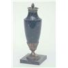 Image 1 : An early 19th century Russian (Kolyvan) porphyry marble urn, the tapering urn with acanthus clad...