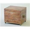 Image 1 : A late George III mahogany rectangular work box, with fruitwood stringing, a drawer in the base o...