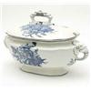 Image 1 : A Victorian Royal Worcester Vitreous vegetable tureen and cover, 2-handled and floral printed in...