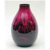 Image 1 : A Royal Doulton Flambe vase, of exaggerated baluster form, decorated with coastal scene in black...
