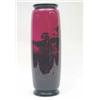 Image 1 : A Royal Doulton Flambe vase, of elongated ovoid form, decorated with a pastoral scene in black on...