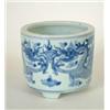 Image 1 : A 17th century blue and white tripod cylindrical censer, on short feet, painted with 2 four-clawe...