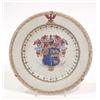 Image 1 : A Yung Cheng plate, with the arms of Way impaling Page, armorial shield in thick enamels within s...