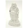 Image 1 : A Chinese 'blanc de chine' figure, of a Buddha, on oval moulded base, 7.25ins...