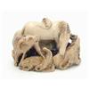 Image 1 : An ivory study of wild animals, Meiji, boar, dog, shishi, bear, leopard, goat and rabbit encircli...