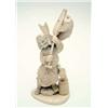 Image 1 : An ivory okimono, Meiji, fisherman with large catch, on oval base, signed, 6.75ins...
