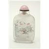 Image 1 : A Chinese inside painted rock crystal snuff bottle, bird and prunus root designs, with stopper 3i...