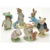 Image 1 : Beswick Beatrix Potter characters; Pigling Bland, Jemima Puddleduck and Peter Rabbit, all with go...