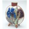 Image 1 : A late Victorian earthenware moonflask painted in aesthetic style with sunflowers and leaves, on...