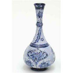 A Macintyre Moorcroft Florian ware vase, circa 1902, painted with Cornflower pattern in blue shad...