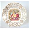 Image 1 : A Derby bone china dessert plate, painted with an octagonal panel of fruit in the manner of Thoma...
