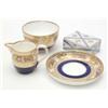 Image 1 : A Sevres porcelain trinket box and cover, painted with flowers, 2.75ins and a Victorian bone chin...