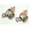 Image 1 : A pair of 19th century French porcelain bonbonieres, each modelled as a mating cockerel and hen,...