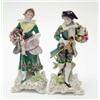 Image 1 : A pair of Samson type porcelain figures, gentleman and female companion, each carrying dead game...