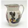 Image 1 : An early 19th century Prattware Commemorative jug moulded in relief with named profile portraits...