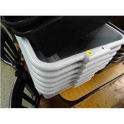 Lot of 6 Bus Tubs Gray