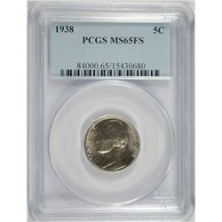 1938 JEFFERSON NICKEL, PCGS MS-65 FULL STEPS   TOUGH!