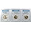 Image 1 : LOT OF ( 3 ) 1943-S JEFFERSON NICKELS, PCGS MS-66