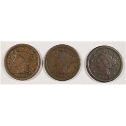 3 LARGE CENTS 1847, 2-48
