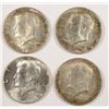 Image 1 : GEM BU KENNEDY HALVES: (3) 1964-D HAVE END OF ROLL TONING & (1) 1964 BLAST WHITE