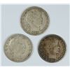 Image 1 : LOT OF ( 3 ) BARBER HALF DOLLARS, 1900, 1903-S, AND 1913-D