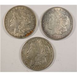 1921 P-D-S MORGAN SILVER DOLLARS: NICE CIRCULATED