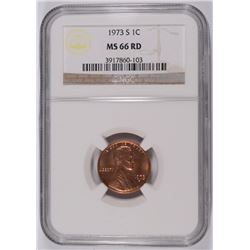 1973-S LINCOLN CENT, NGC MS-66 RED!  RARE! THERE HAVE BEEN NO SALES OF MS-67 RED