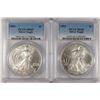 Image 1 : 2002 & 2003 AMERICAN SILVER EAGLES, PCGS MS-69