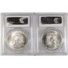 Image 2 : 2002 & 2003 AMERICAN SILVER EAGLES, PCGS MS-69