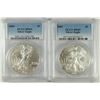Image 1 : 2005 & 2006 AMERICAN SILVER EAGLES, PCGS MS-69