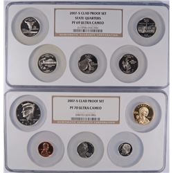 2007 CLAD PROOF SETS NGC PF-70 UC (MULTIHOLDER)