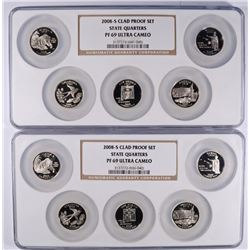 (2) 2008 CLAD PROOF QUARTER SETS NGC PF-69 UC (MULTIHOLDER)