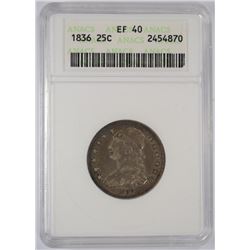 1836 BUST QUARTER ANACS EF-40