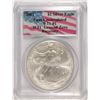 Image 1 : 2001 SILVER AMERICAN EAGLE PCGS GEM UNC (WORLD TRADE CENTER GROUND RECOVERY) RAR