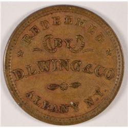 CIVIL WAR TOKEN (STORE CARD) (DL WING & CO.)