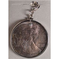 1994 SILVER EAGLE KEY CHAIN WITH BOX