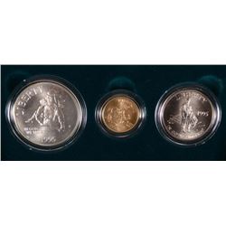1995 CIVIL WAR BATTLEFIELD COMMEM ( 3 COIN SET) $5 GOLD, $1 SILVER & .50c CLAD