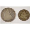 Image 1 : 1876 SEATED LIBERTY QUARTER & HALF DOLLAR