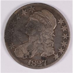 1827 BUST HALF DOLLAR F-VF  SCRATCHES