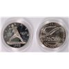 Image 1 : U.S. COMMEM SILVER DOLLAR CAP ONLY: 1987 CONGRESSIONAL BU; 1992 OLYMPICS PROOF