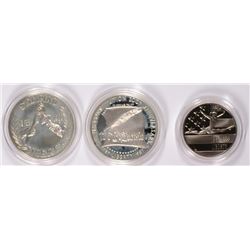 U.S. PROOF SILVER DOLLAR COMMEMS CAPS ONLY: 1987 CONSTITUTION, 1988 OLYMPICS,