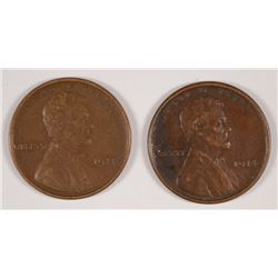 1911-S, & 14-S LINCOLN CENTS BOTH XF