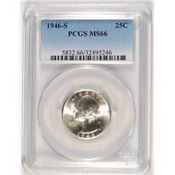 1946-S WASHINGTON QUARTER, PCGS MS-66