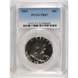 1962 FRANKLIN HALF DOLLAR, PCGS PROOF-67