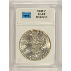 1889 MORGAN SILVER DOLLAR, CCGS MS-64