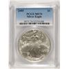 Image 1 : 2005 AMERICAN SILVER EAGLE, PCGS MS-70 RARE LISTS IN PCGS PRICE GUIDE AT $700.00