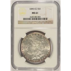 1890-CC MORGAN DOLLAR NGC MS-61