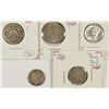 Image 1 : (5) MISC COINS (1866-3 CN, 1869-5C, 1883 NC 5C, 1921-10C, 1936-10C)