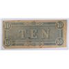 Image 2 : 1864 $10 CONFEDERATE STATES OF AMERICA NOTE (T-68) G/VG