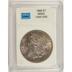 1888 MORGAN SILVER DOLLAR, CCGS MS-64